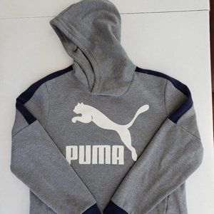 PUMA Gray Hooded Sweater Size Medium